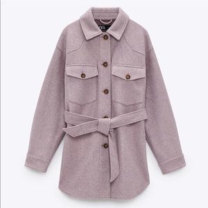 Zara oversized belted jacket